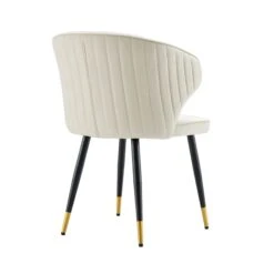 Langham Set Of 2 Champagne Velvet Upholstered Carver Dining Chairs 19 Langham Set Of 2 Champagne Velvet Upholstered Carver Dining Chairs -Daals Store DCH 2143 CHAMP VEL 2P WB6