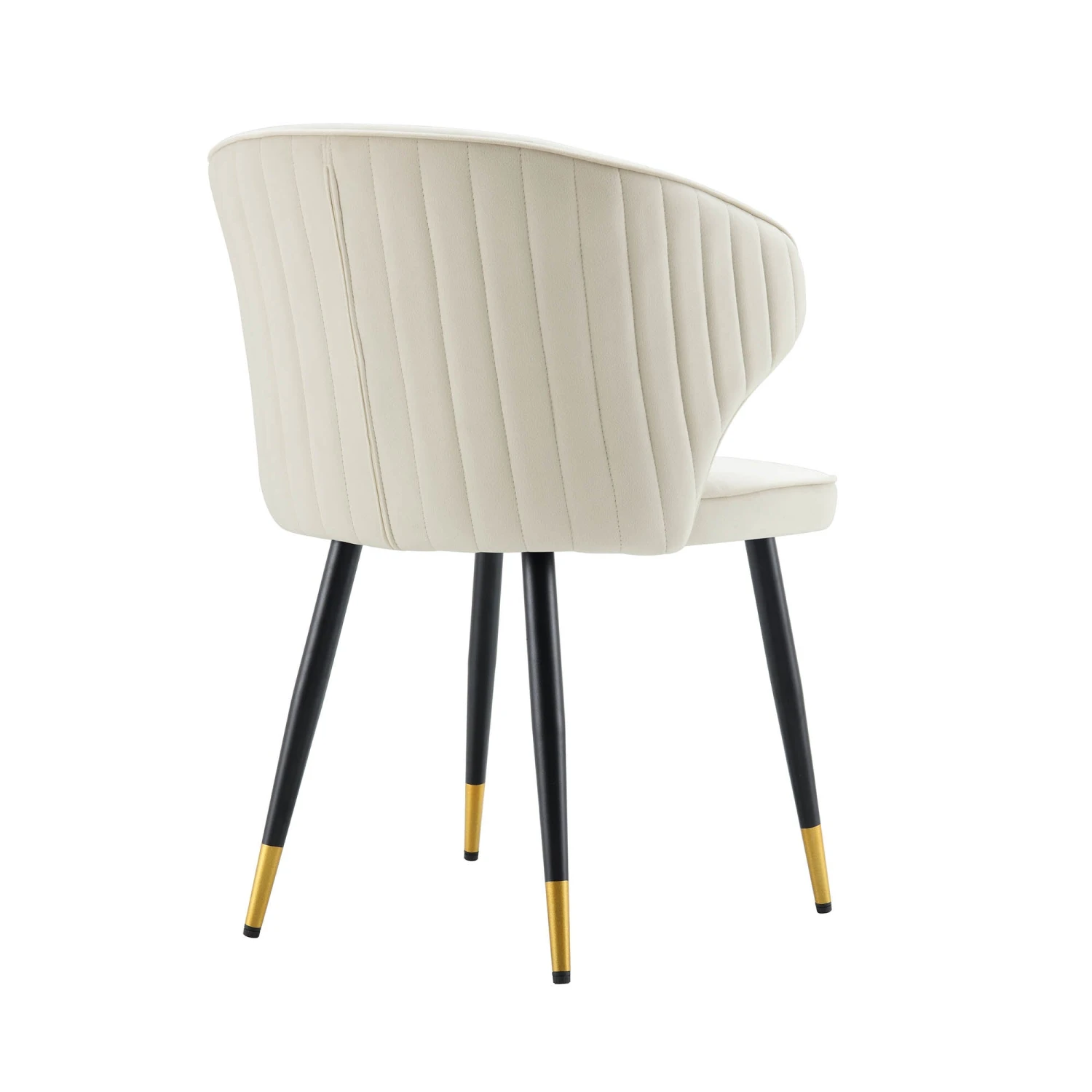 Langham Set Of 2 Champagne Velvet Upholstered Carver Dining Chairs 8 Langham Set Of 2 Champagne Velvet Upholstered Carver Dining Chairs - Image 8