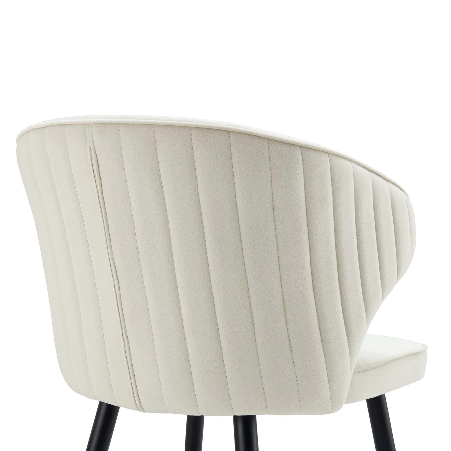 Langham Set Of 2 Champagne Velvet Upholstered Carver Dining Chairs 10 Langham Set Of 2 Champagne Velvet Upholstered Carver Dining Chairs - Image 10