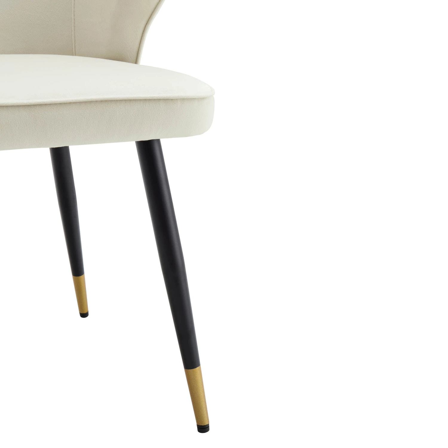 Langham Set Of 2 Champagne Velvet Upholstered Carver Dining Chairs 11 Langham Set Of 2 Champagne Velvet Upholstered Carver Dining Chairs - Image 11