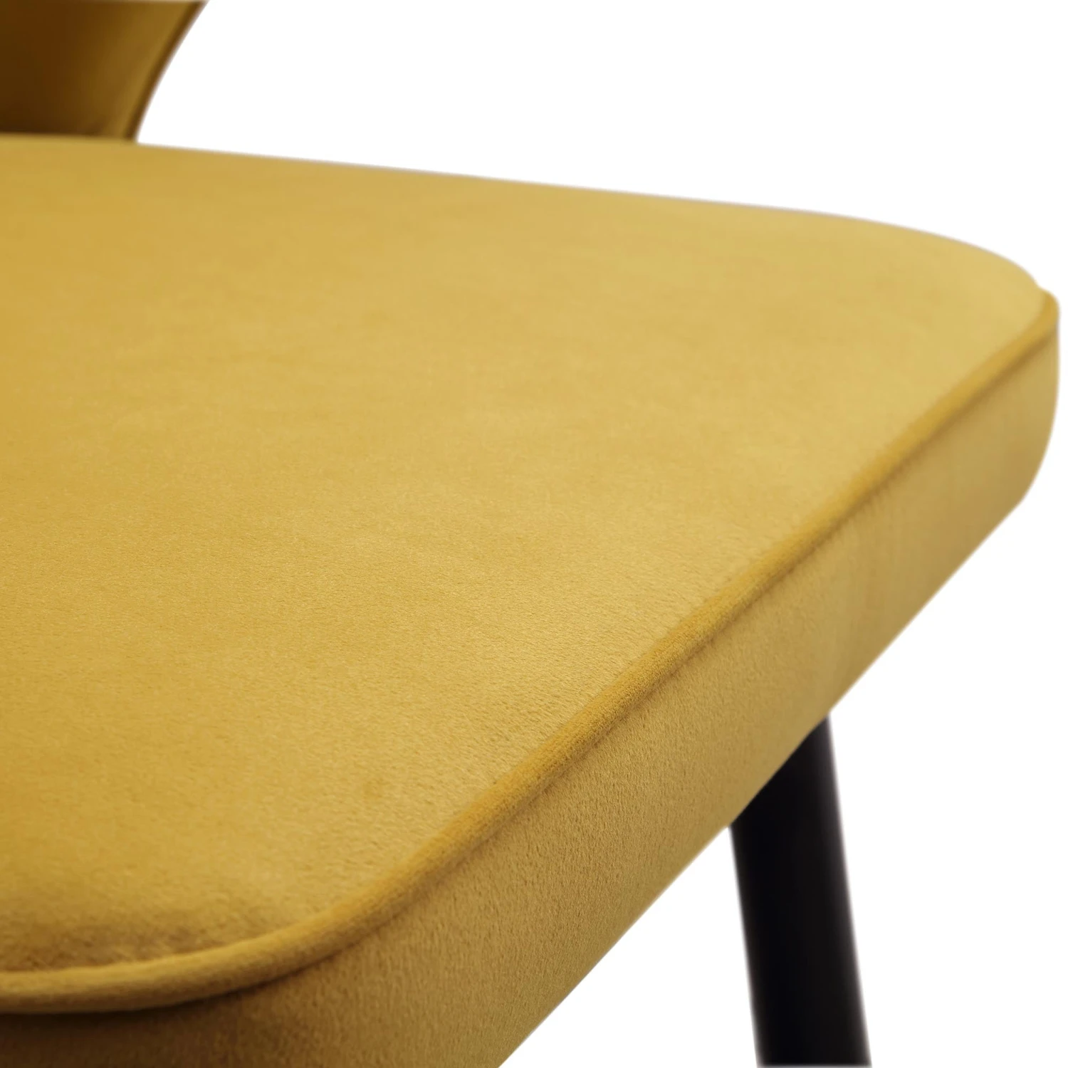 Langham Set Of 2 Mustard Velvet Upholstered Carver Dining Chairs 12 Langham Set Of 2 Mustard Velvet Upholstered Carver Dining Chairs - Image 12