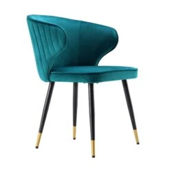 Langham Set Of 2 Teal Velvet Upholstered Carver Dining Chairs 17 Langham Set Of 2 Teal Velvet Upholstered Carver Dining Chairs -Daals Store DCH 2143 TEAL VEL 2P WB4