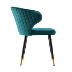 Langham Set Of 2 Teal Velvet Upholstered Carver Dining Chairs 18 Langham Set Of 2 Teal Velvet Upholstered Carver Dining Chairs -Daals Store DCH 2143 TEAL VEL 2P WB5