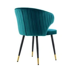 Langham Set Of 2 Teal Velvet Upholstered Carver Dining Chairs 19 Langham Set Of 2 Teal Velvet Upholstered Carver Dining Chairs -Daals Store DCH 2143 TEAL VEL 2P WB6