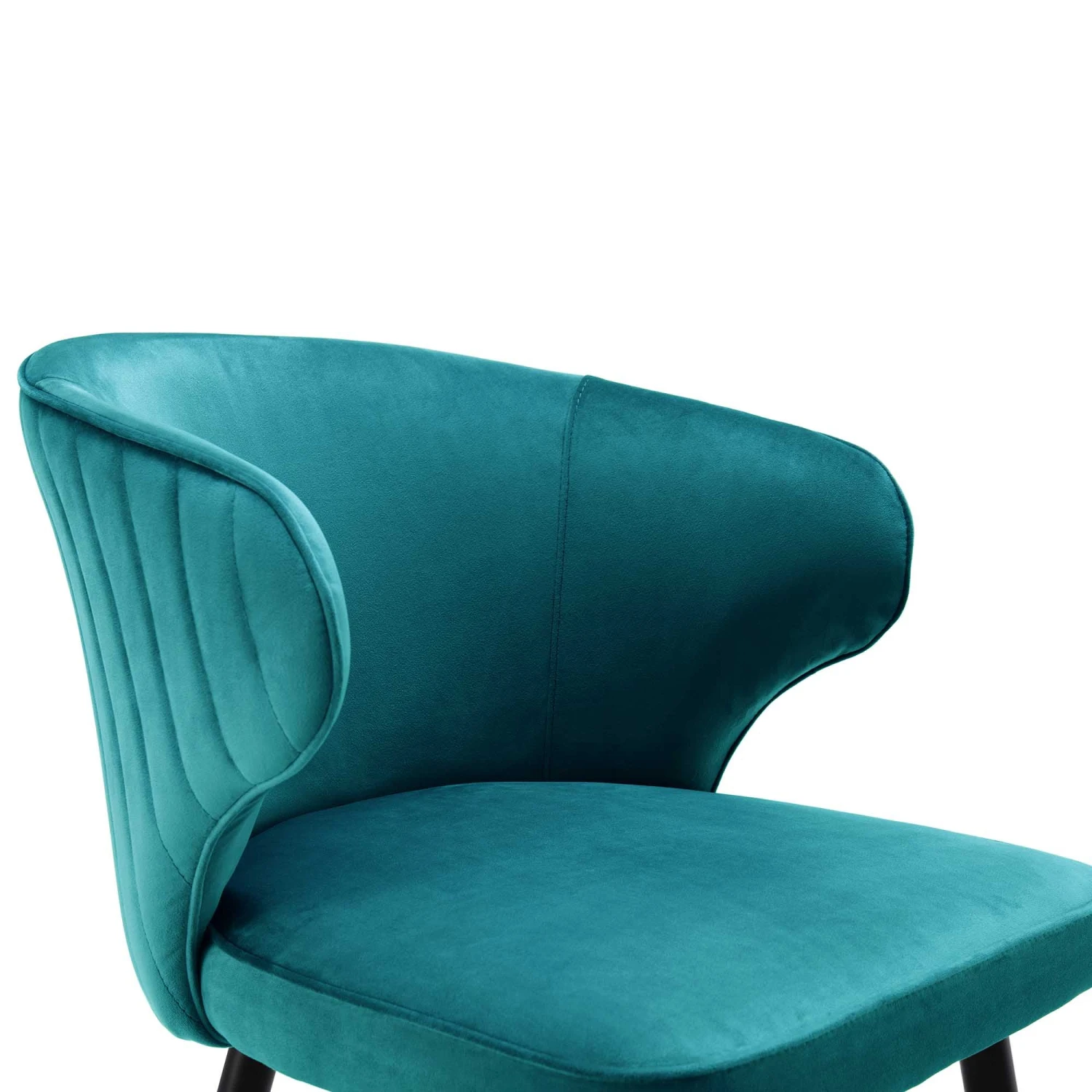 Langham Set Of 2 Teal Velvet Upholstered Carver Dining Chairs 9 Langham Set Of 2 Teal Velvet Upholstered Carver Dining Chairs - Image 9
