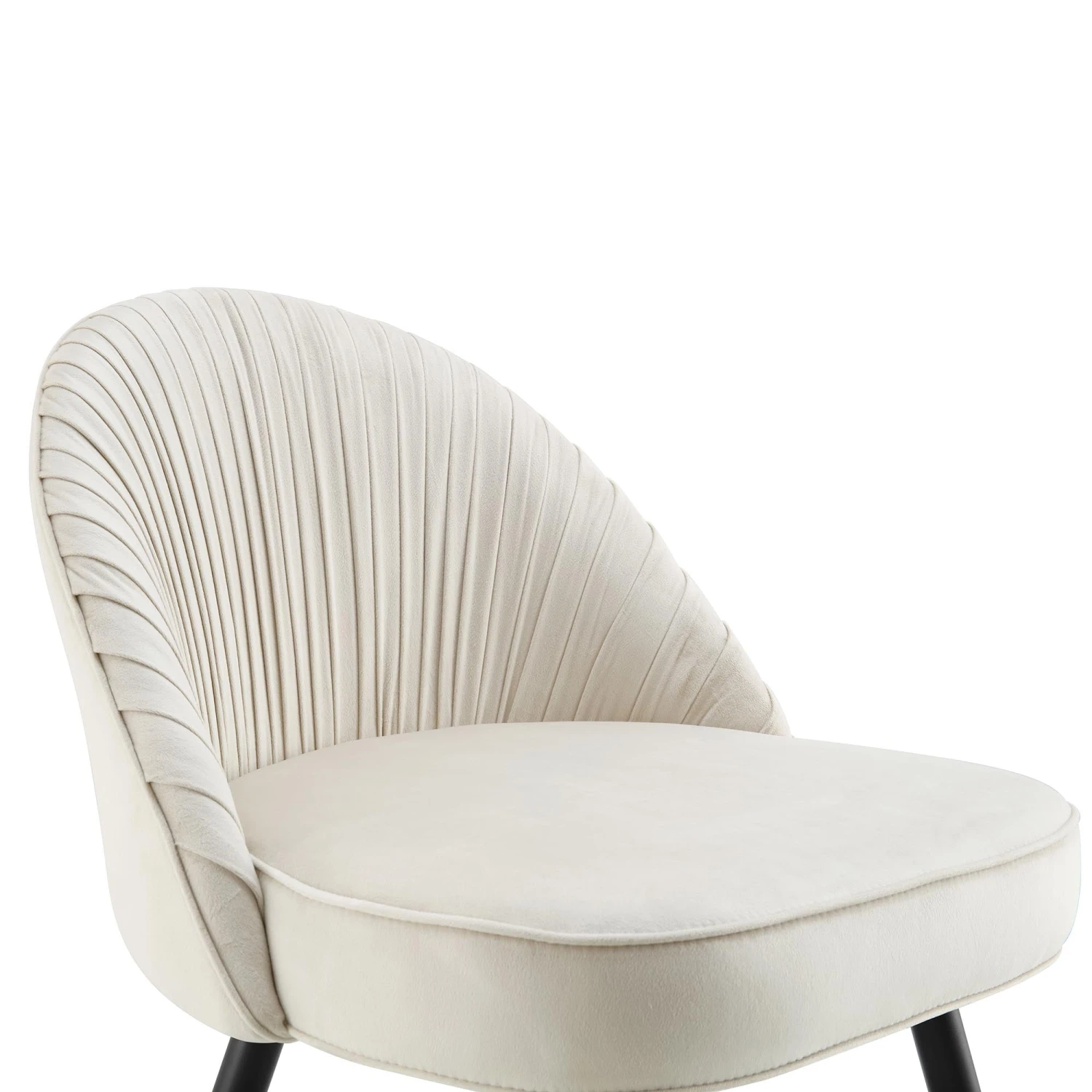 Miyae Set of 2 Champagne Velvet Dining Chairs β Handcrafted Pleated Backrest with Gold Tipped Legs 9 Miyae Set of 2 Champagne Velvet Dining Chairs β Handcrafted Pleated Backrest with Gold Tipped Legs - Image 9