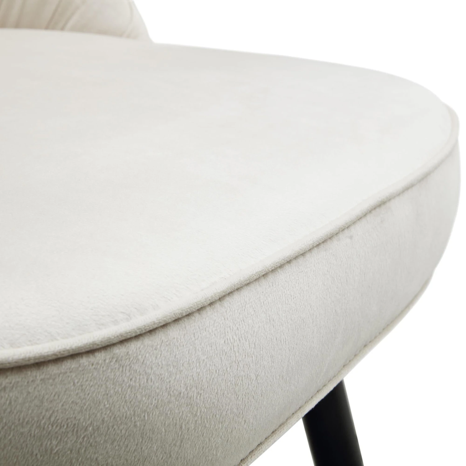 Miyae Set of 2 Champagne Velvet Dining Chairs β Handcrafted Pleated Backrest with Gold Tipped Legs 12 Miyae Set of 2 Champagne Velvet Dining Chairs β Handcrafted Pleated Backrest with Gold Tipped Legs - Image 12