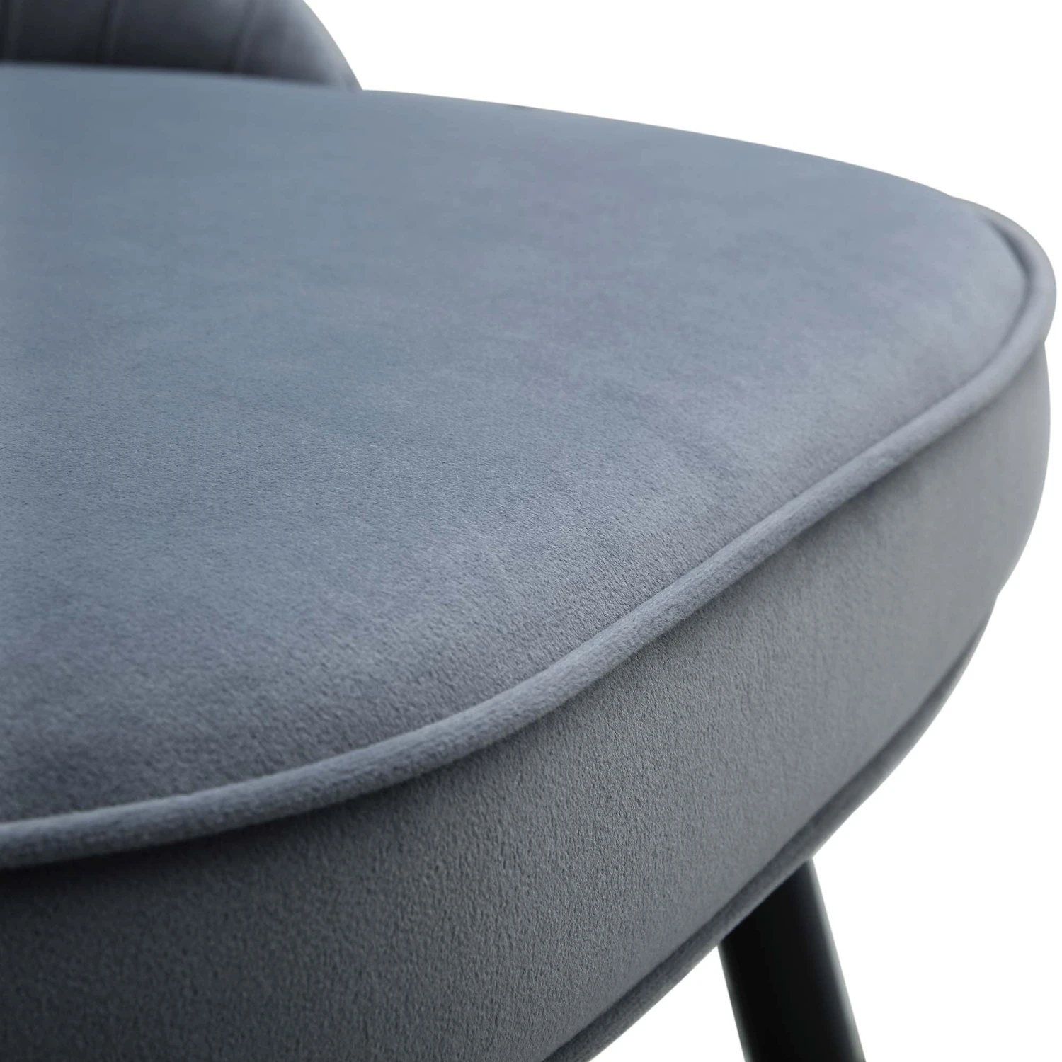 Miyae Light Grey Velvet Pleated Dining Chairs (Set of 2) β Modern Upholstered Seating with Gold Tipped Legs 12 Miyae Light Grey Velvet Pleated Dining Chairs (Set of 2) β Modern Upholstered Seating with Gold Tipped Legs - Image 12