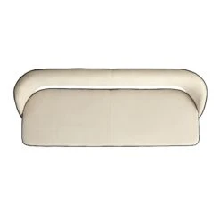 Oakley Champagne Velvet Upholstered 3 Seater Dining Bench With Contrast Piping 19 Oakley Champagne Velvet Upholstered 3 Seater Dining Bench With Contrast Piping -Daals Store DCH 2147 CHAMP VEL WB4