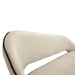 Oakley Champagne Velvet Upholstered 3 Seater Dining Bench With Contrast Piping 21 Oakley Champagne Velvet Upholstered 3 Seater Dining Bench With Contrast Piping -Daals Store DCH 2147 CHAMP VEL detail1