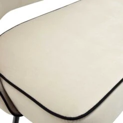 Oakley Champagne Velvet Upholstered 3 Seater Dining Bench With Contrast Piping 22 Oakley Champagne Velvet Upholstered 3 Seater Dining Bench With Contrast Piping -Daals Store DCH 2147 CHAMP VEL detail2