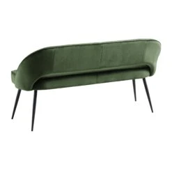 Oakley Dark Green Velvet Upholstered 3 Seater Dining Bench With Contrast Piping 19 Oakley Dark Green Velvet Upholstered 3 Seater Dining Bench With Contrast Piping -Daals Store DCH 2147 DARKGREEN VEL WB5