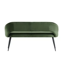 Oakley Dark Green Velvet Upholstered 3 Seater Dining Bench With Contrast Piping 20 Oakley Dark Green Velvet Upholstered 3 Seater Dining Bench With Contrast Piping -Daals Store DCH 2147 DARKGREEN VEL WB6