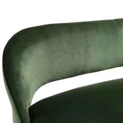Oakley Dark Green Velvet Upholstered 3 Seater Dining Bench With Contrast Piping 21 Oakley Dark Green Velvet Upholstered 3 Seater Dining Bench With Contrast Piping -Daals Store DCH 2147 DARKGREEN VEL detail1