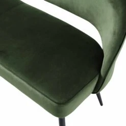 Oakley Dark Green Velvet Upholstered 3 Seater Dining Bench With Contrast Piping 22 Oakley Dark Green Velvet Upholstered 3 Seater Dining Bench With Contrast Piping -Daals Store DCH 2147 DARKGREEN VEL detail2