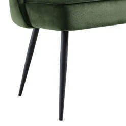 Oakley Dark Green Velvet Upholstered 3 Seater Dining Bench With Contrast Piping 23 Oakley Dark Green Velvet Upholstered 3 Seater Dining Bench With Contrast Piping -Daals Store DCH 2147 DARKGREEN VEL detail3