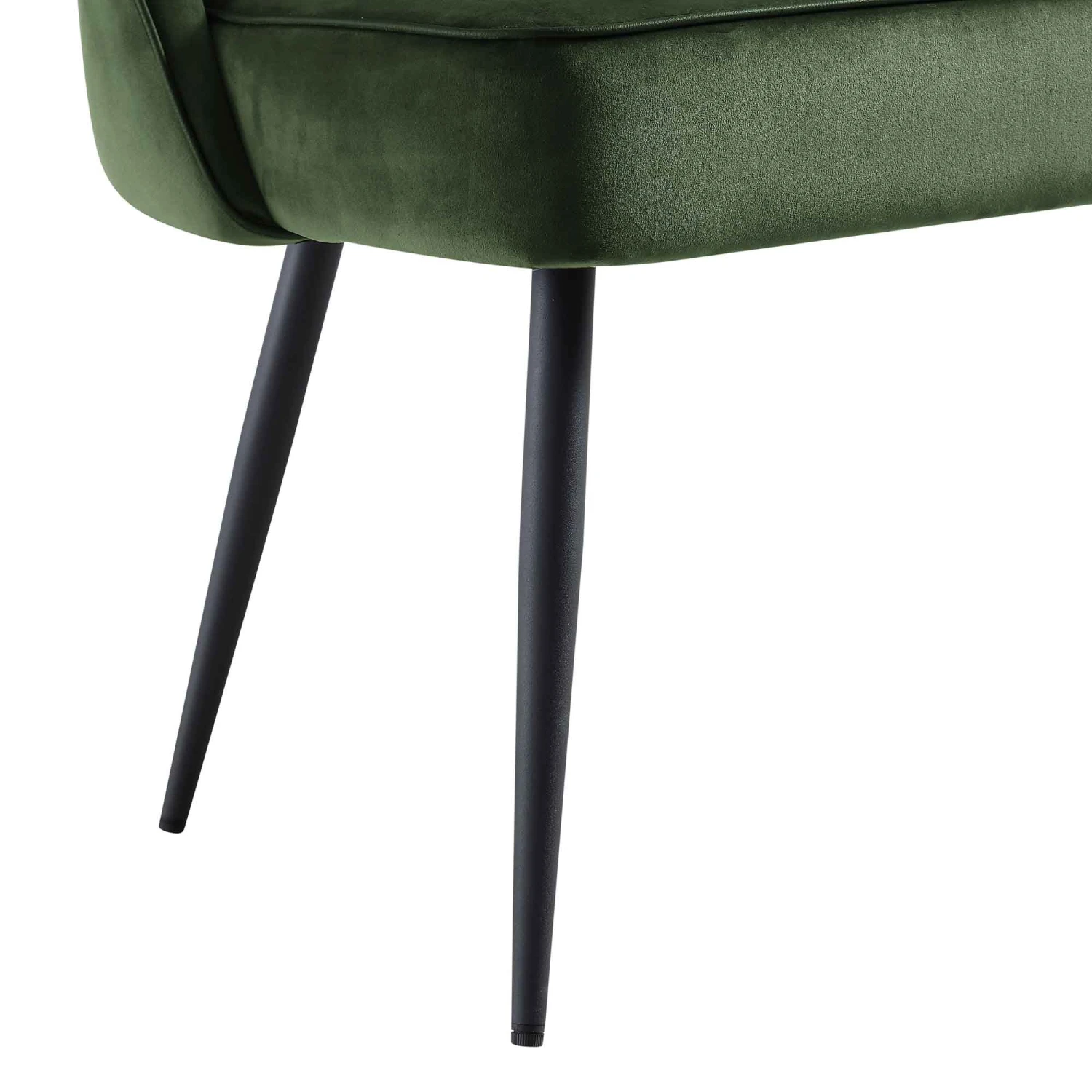 Oakley Dark Green Velvet Upholstered 3 Seater Dining Bench With Contrast Piping 12 Oakley Dark Green Velvet Upholstered 3 Seater Dining Bench With Contrast Piping - Image 12