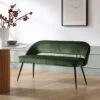 Oakley Dark Green Velvet Upholstered 3 Seater Dining Bench With Contrast Piping 24 Oakley Dark Green Velvet Upholstered 3 Seater Dining Bench With Contrast Piping -Daals Store DCH 2147 DARKGREEN VEL main