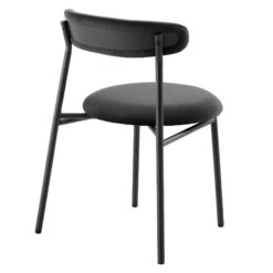 Donna Set Of 2 Charcoal Velvet Dining Chairs -Daals Store DCH 2149 CHARCOAL VEL 2P WB5