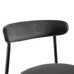Donna Set Of 2 Charcoal Velvet Dining Chairs -Daals Store DCH 2149 CHARCOAL VEL 2P detail1