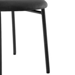 Donna Set Of 2 Charcoal Velvet Dining Chairs -Daals Store DCH 2149 CHARCOAL VEL 2P detail4
