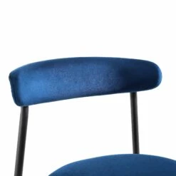 Donna Set Of 2 Navy Blue Velvet Dining Chairs -Daals Store DCH 2149 NAVY VEL 2P detail1