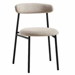 Donna Set Of 2 Taupe Boucle Dining Chairs -Daals Store DCH 2149 TAUPE BOUCLE 2P WB3