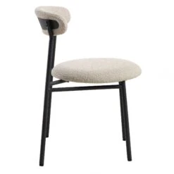 Donna Set Of 2 Taupe Boucle Dining Chairs -Daals Store DCH 2149 TAUPE BOUCLE 2P WB4