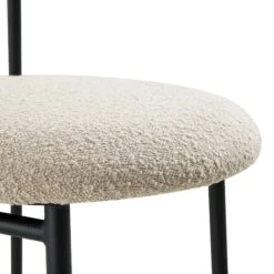 Donna Set Of 2 Taupe Boucle Dining Chairs -Daals Store DCH 2149 TAUPE BOUCLE 2P detail4