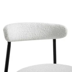 Donna Set Of 2 White Boucle Dining Chairs 18 Donna Set Of 2 White Boucle Dining Chairs -Daals Store DCH 2149 WHITE BOUCLE 2P detail1