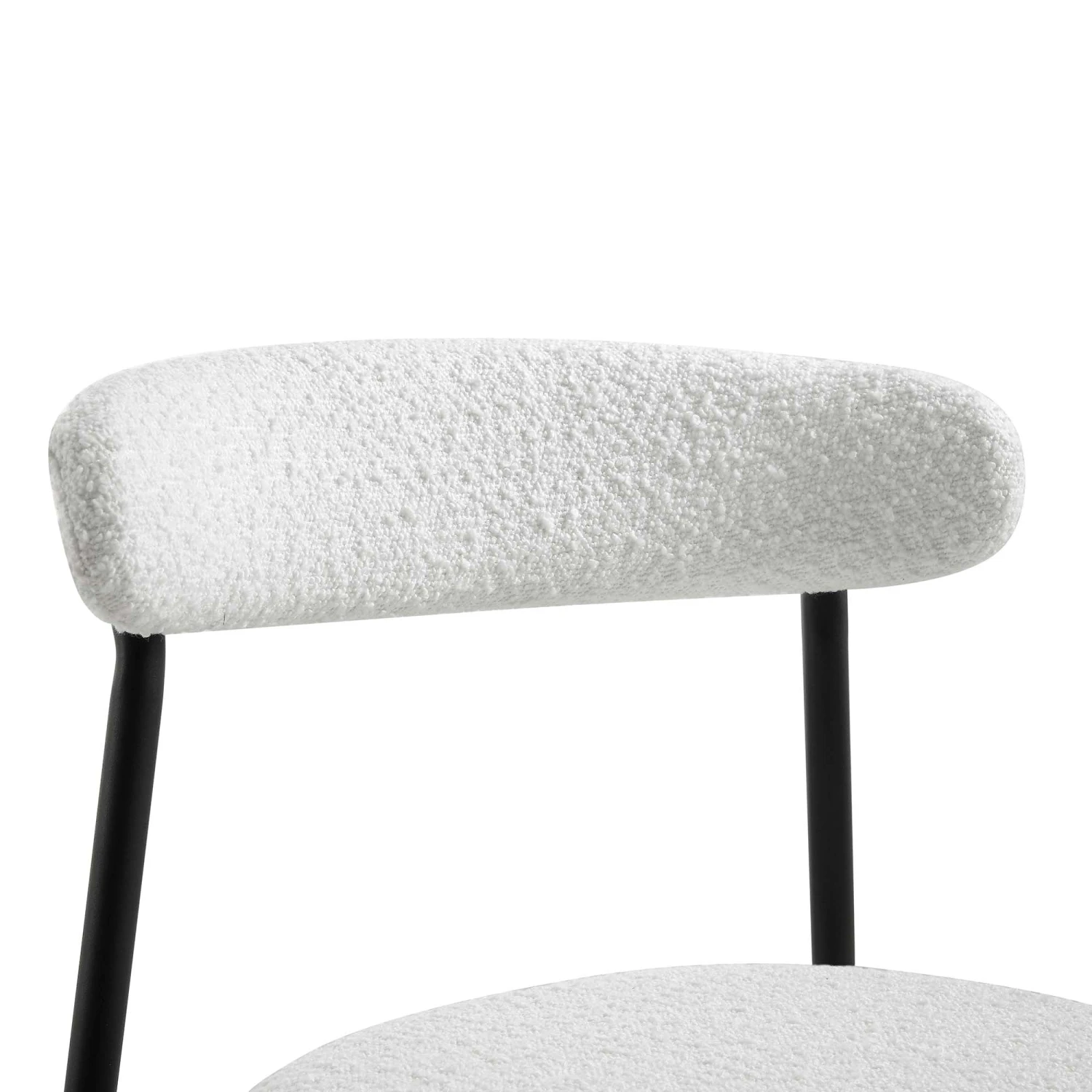Donna Set Of 2 White Boucle Dining Chairs 8 Donna Set Of 2 White Boucle Dining Chairs - Image 8