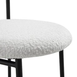Donna Set Of 2 White Boucle Dining Chairs 20 Donna Set Of 2 White Boucle Dining Chairs -Daals Store DCH 2149 WHITE BOUCLE 2P detail3