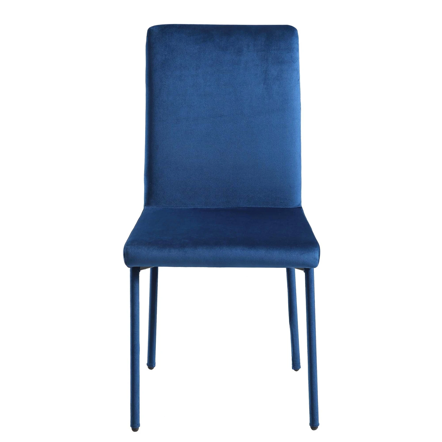 Fernie Set Of 2 Navy Blue Velvet Dining Chairs With Upholstered Legs 3 Fernie Set Of 2 Navy Blue Velvet Dining Chairs With Upholstered Legs - Image 3