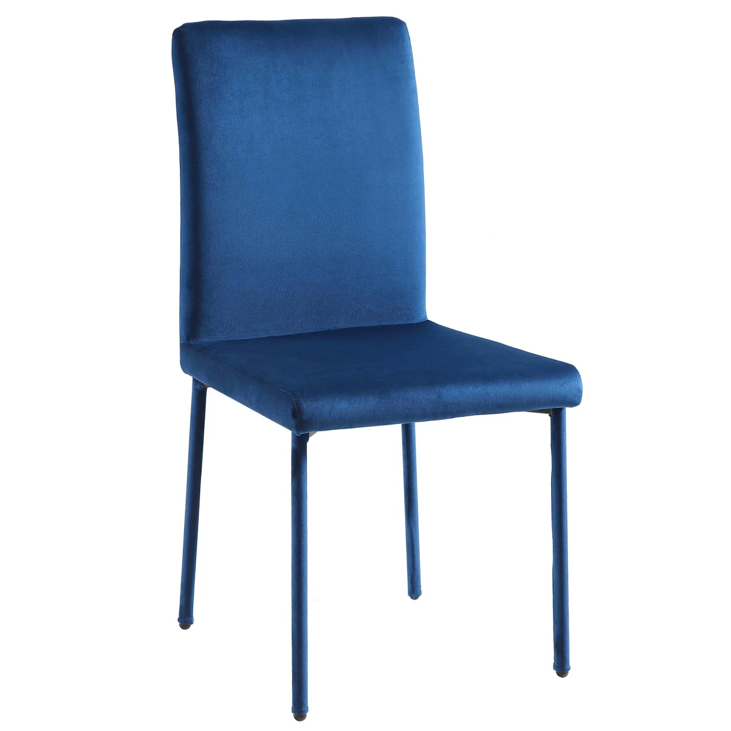 Fernie Set Of 2 Navy Blue Velvet Dining Chairs With Upholstered Legs 5 Fernie Set Of 2 Navy Blue Velvet Dining Chairs With Upholstered Legs - Image 5