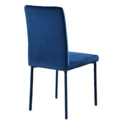 Fernie Set Of 2 Navy Blue Velvet Dining Chairs With Upholstered Legs 17 Fernie Set Of 2 Navy Blue Velvet Dining Chairs With Upholstered Legs -Daals Store DCH 2151 NAVY VEL 2P WB5