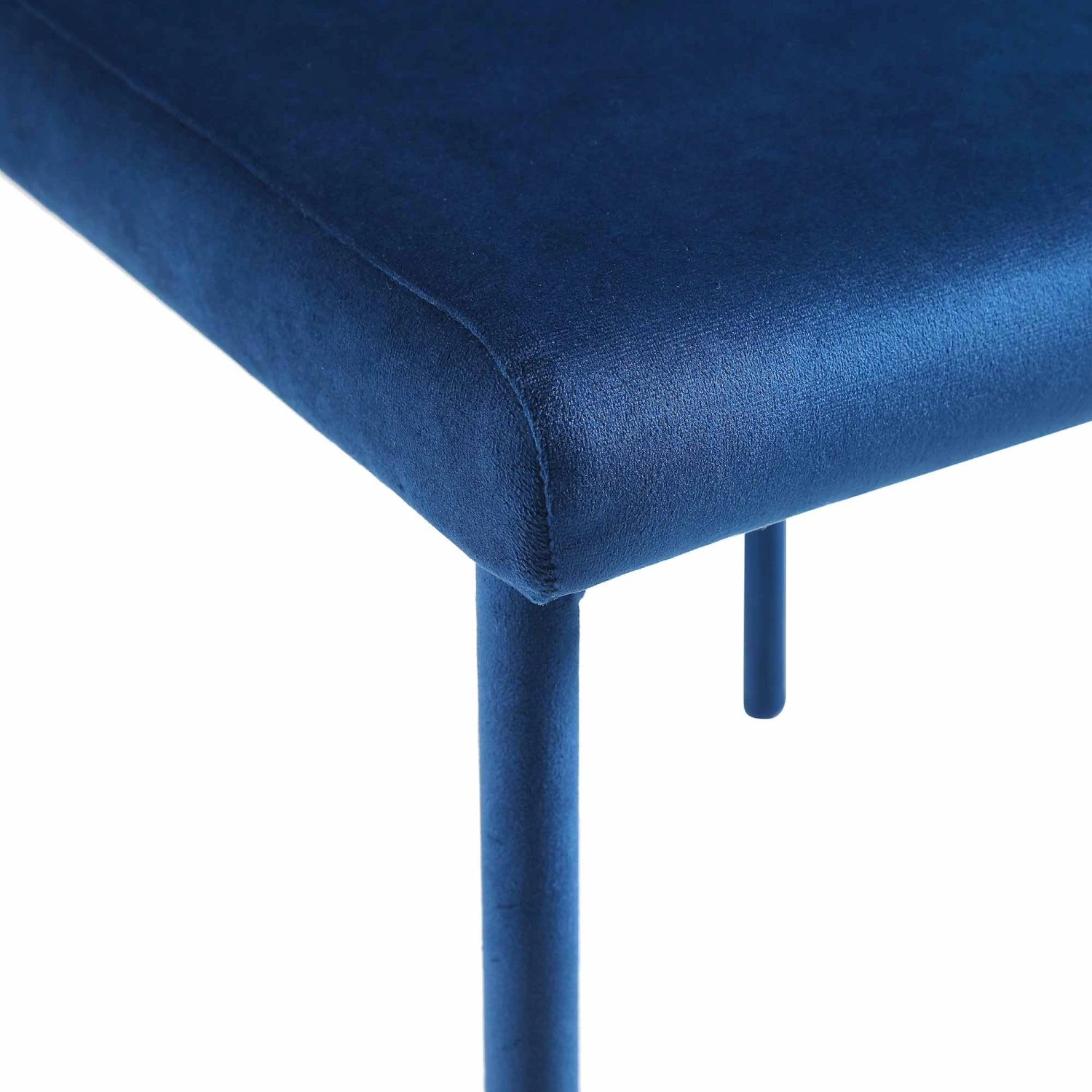 Fernie Set Of 2 Navy Blue Velvet Dining Chairs With Upholstered Legs 10 Fernie Set Of 2 Navy Blue Velvet Dining Chairs With Upholstered Legs - Image 10