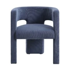 Greenwich Blue Corduroy Dining Chair -Daals Store DCH 2159 BLUE CORD WB1