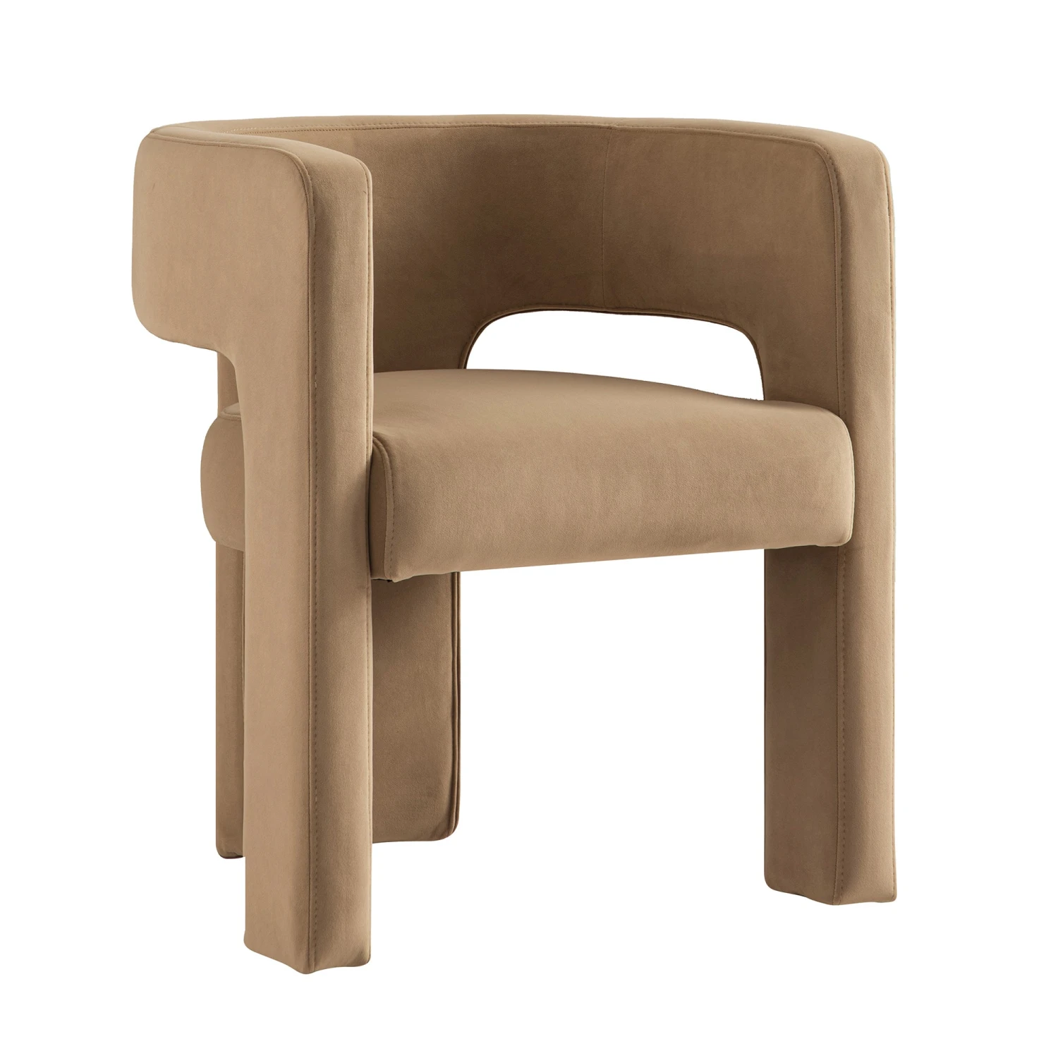 Greenwich Camel Velvet Dining Chair 2 Greenwich Camel Velvet Dining Chair - Image 2