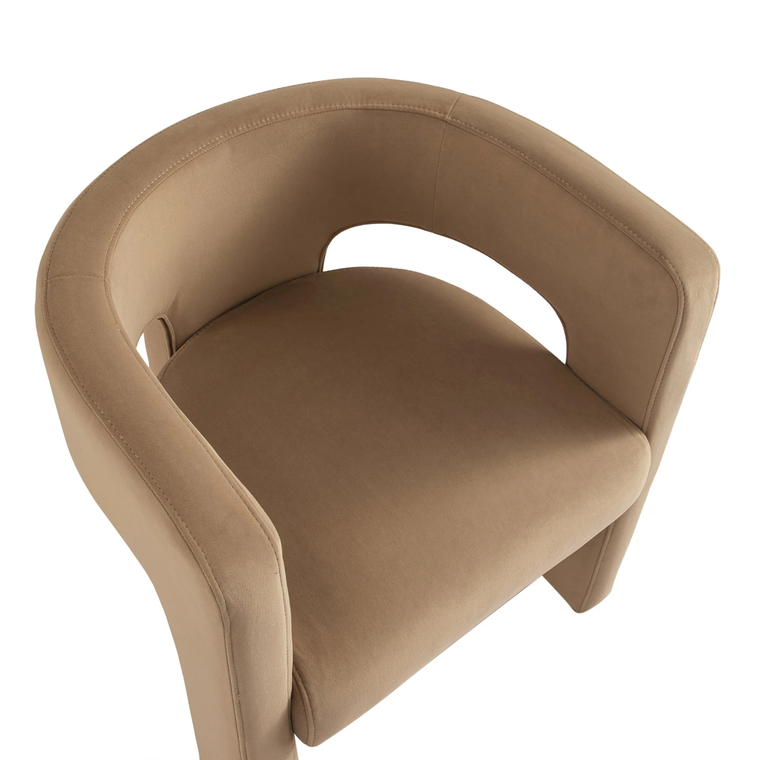Greenwich Camel Velvet Dining Chair 7 Greenwich Camel Velvet Dining Chair - Image 7