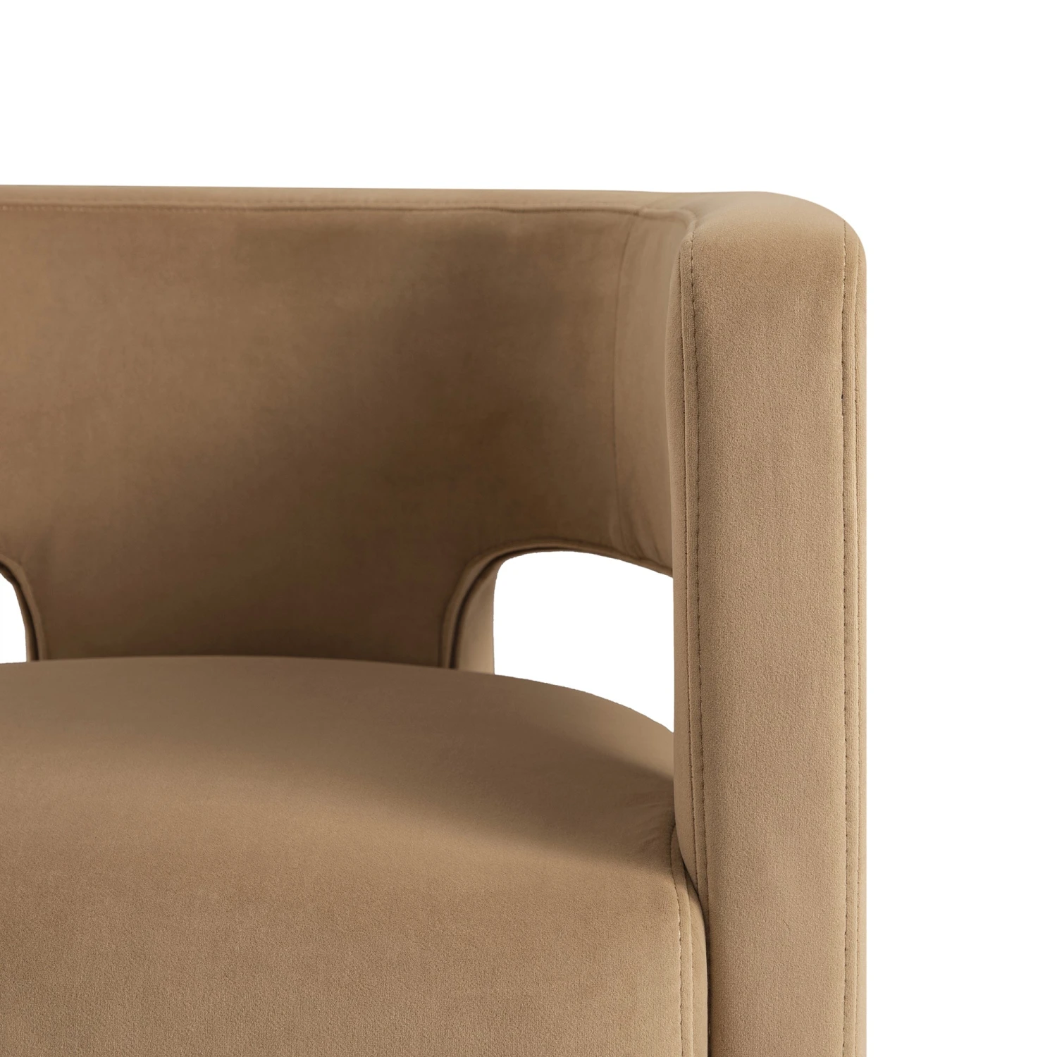 Greenwich Camel Velvet Dining Chair 8 Greenwich Camel Velvet Dining Chair - Image 8