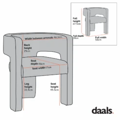 Greenwich Olive Green Velvet Dining Chair -Daals Store DCH 2159 CHART 10