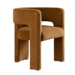 Greenwich Cinnamon Velvet Curved Back Dining Chair β Earthy Orange Accent Seat 23 Greenwich Cinnamon Velvet Curved Back Dining Chair β Earthy Orange Accent Seat -Daals Store DCH 2159 CMON VEL WB3