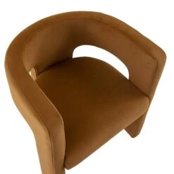 Greenwich Cinnamon Velvet Curved Back Dining Chair β Earthy Orange Accent Seat 26 Greenwich Cinnamon Velvet Curved Back Dining Chair β Earthy Orange Accent Seat -Daals Store DCH 2159 CMON VEL WB6