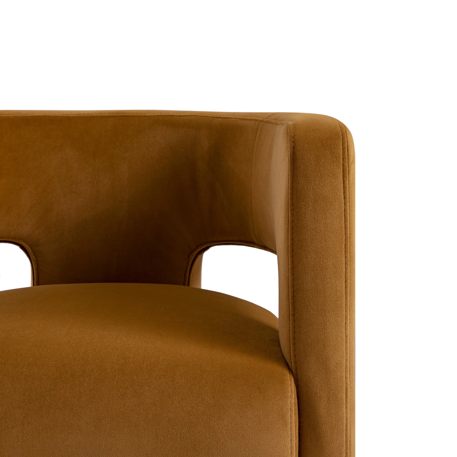 Greenwich Cinnamon Velvet Curved Back Dining Chair β Earthy Orange Accent Seat 13 Greenwich Cinnamon Velvet Curved Back Dining Chair β Earthy Orange Accent Seat - Image 13