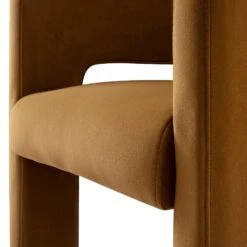 Greenwich Cinnamon Velvet Curved Back Dining Chair β Earthy Orange Accent Seat 28 Greenwich Cinnamon Velvet Curved Back Dining Chair β Earthy Orange Accent Seat -Daals Store DCH 2159 CMON VEL detail2