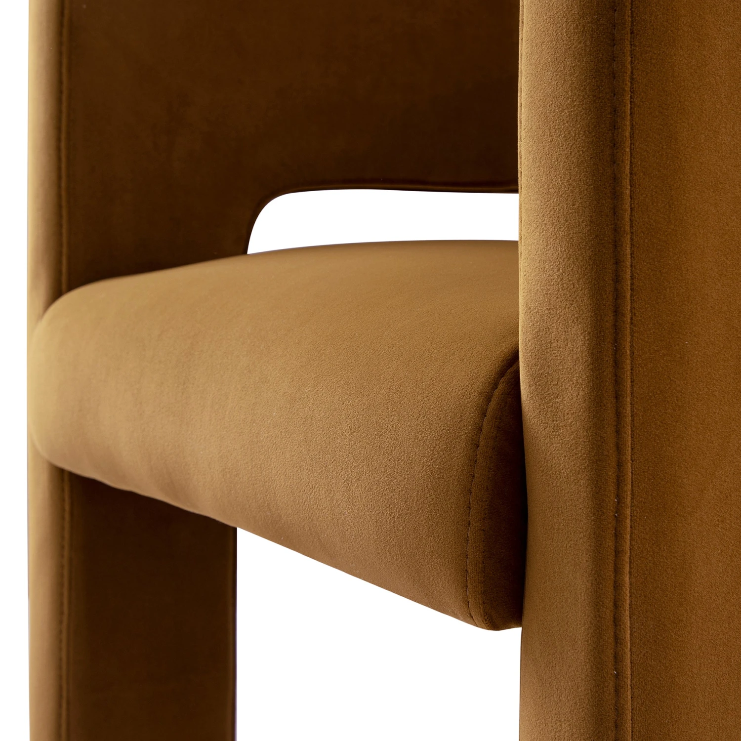 Greenwich Cinnamon Velvet Curved Back Dining Chair β Earthy Orange Accent Seat 14 Greenwich Cinnamon Velvet Curved Back Dining Chair β Earthy Orange Accent Seat - Image 14