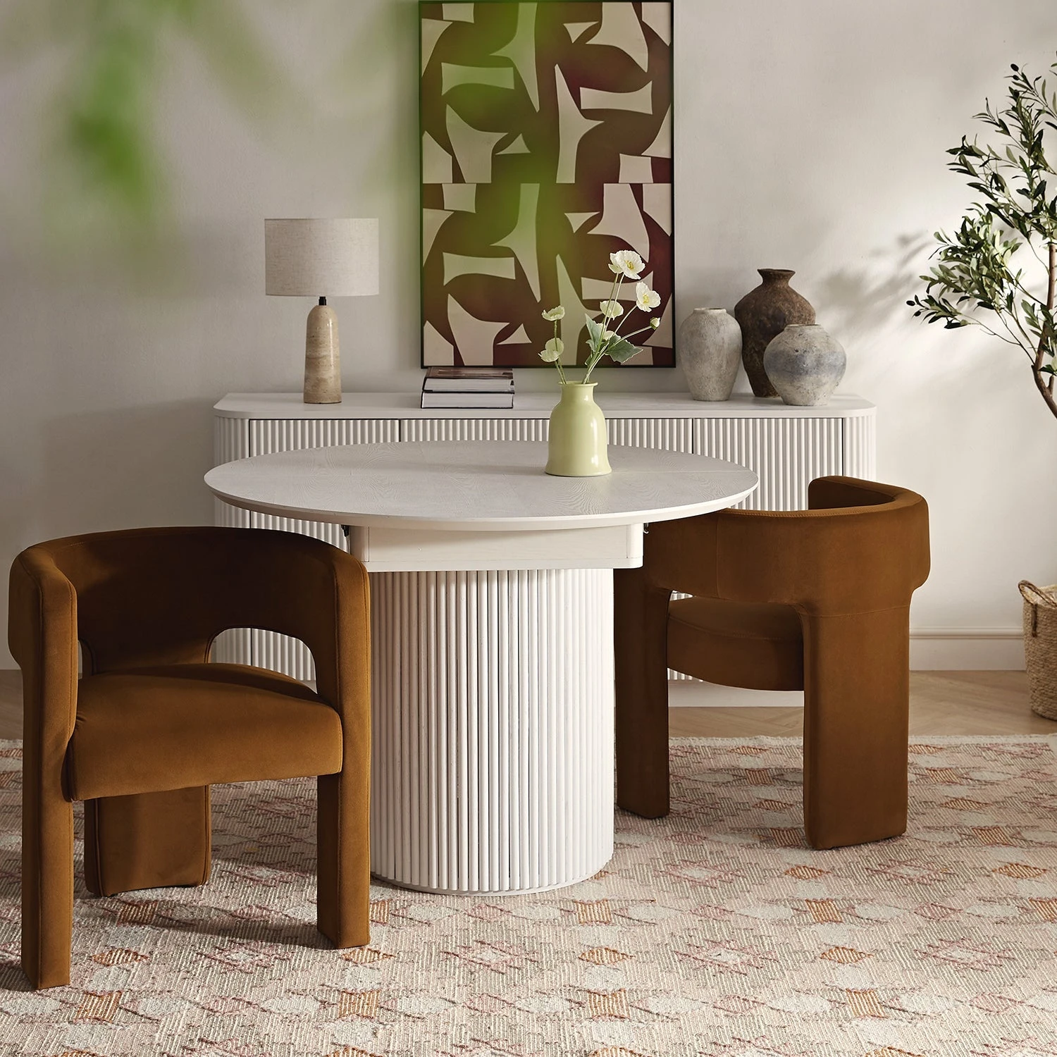 Greenwich Cinnamon Velvet Curved Back Dining Chair β Earthy Orange Accent Seat 2 Greenwich Cinnamon Velvet Curved Back Dining Chair β Earthy Orange Accent Seat - Image 2