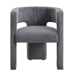 Greenwich Medium Grey Corduroy Dining Chair β Curved Backrest Modern Accent Chair 13 Greenwich Medium Grey Corduroy Dining Chair β Curved Backrest Modern Accent Chair -Daals Store DCH 2159 GREY CORD WB1