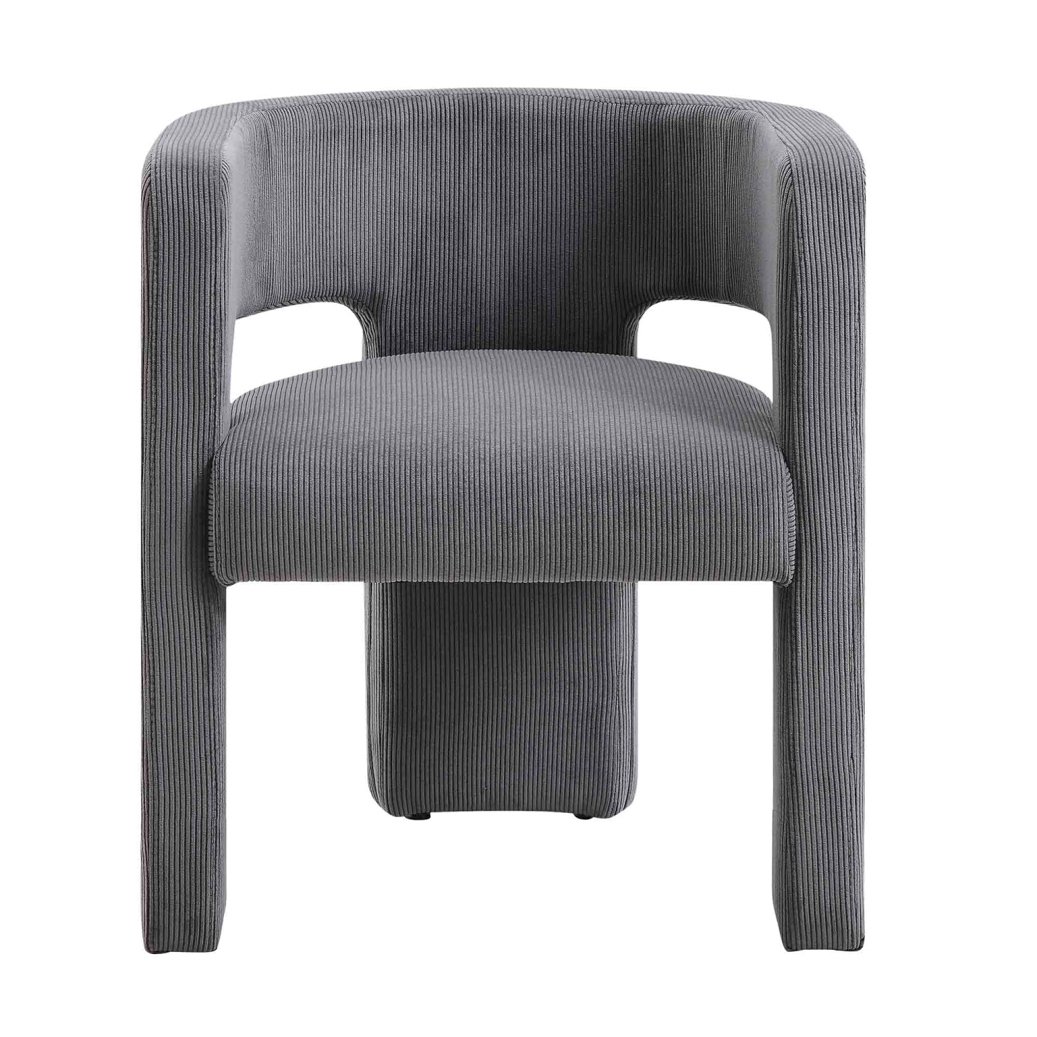 Greenwich Medium Grey Corduroy Dining Chair β Curved Backrest Modern Accent Chair 3 Greenwich Medium Grey Corduroy Dining Chair β Curved Backrest Modern Accent Chair - Image 3
