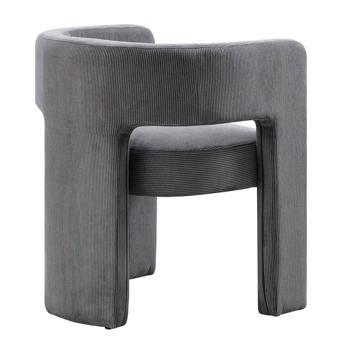 Greenwich Medium Grey Corduroy Dining Chair β Curved Backrest Modern Accent Chair 7 Greenwich Medium Grey Corduroy Dining Chair β Curved Backrest Modern Accent Chair - Image 7